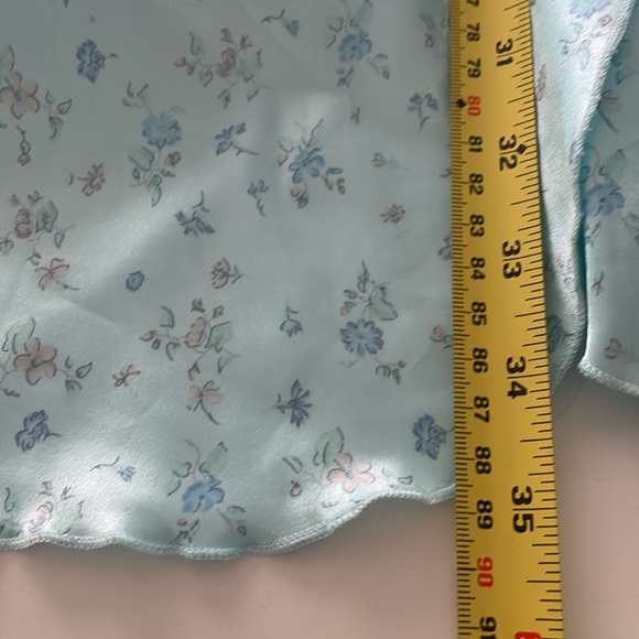 S (8-10) Vintage Jessica Just Because Sears Light Blue Floral Robe - Picture 11 of 12